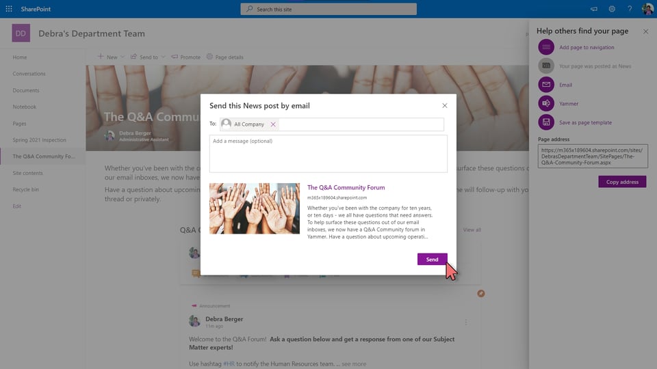 Yammer - Embed in SharePoint – 10