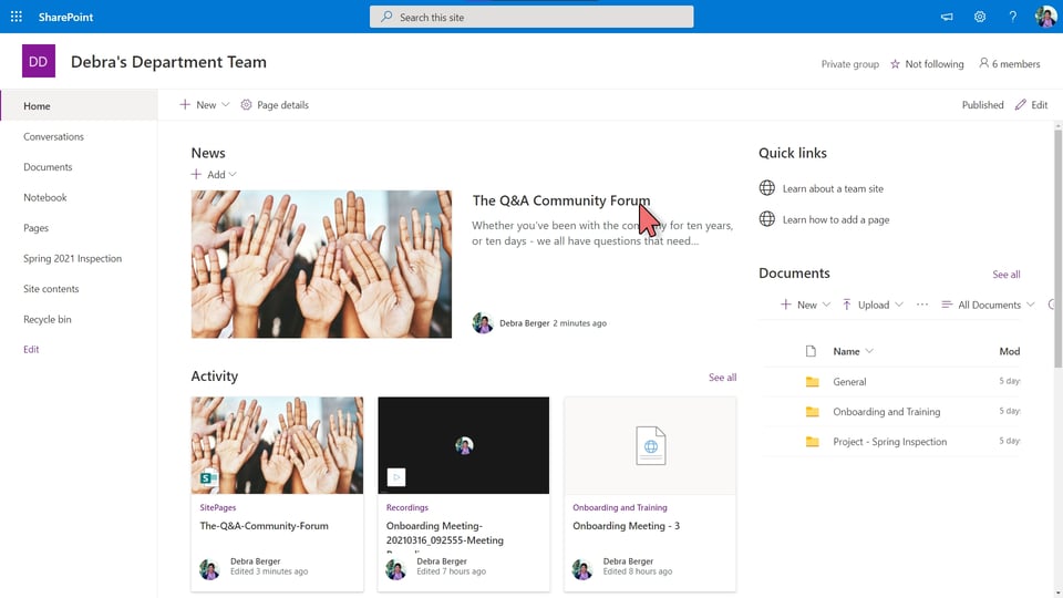 Yammer - Embed in SharePoint – 11